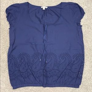 American Eagle NWOT navy blouse.  Size Large.